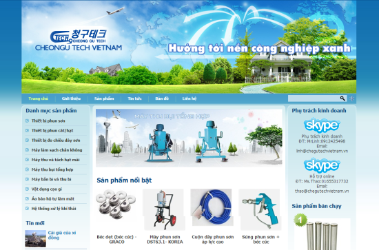 Thiết kế web bán thiết bị máy công nghiệp - Công Ty Cổ Phần Bizweb Việt Nam